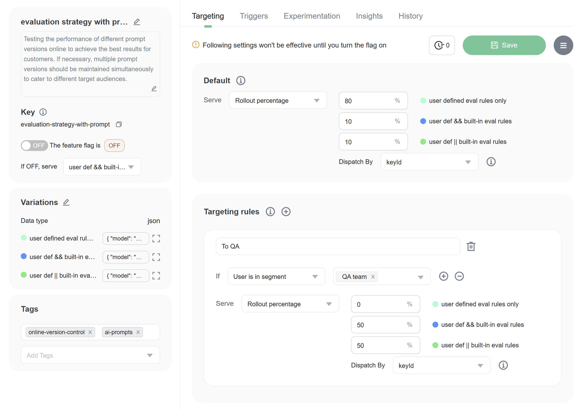 Streamlined process diagram showing the steps of prompt version control